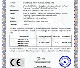 PS-D30 Plus-CE certification